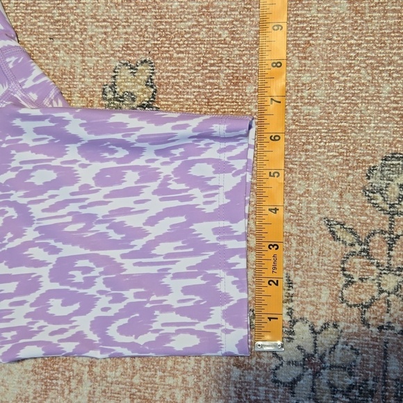 SAGE COLLECTIVE Lavender and White Leopard One Piece Short Unitard Size XS - Picture 12 of 12